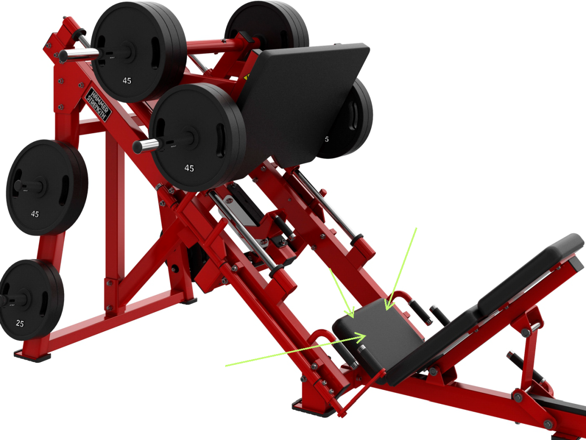 Re-upholstered Hammer Strength Linear Leg Press(HSLLP)" Contact us for Quote "